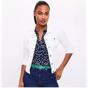 Loft White Denim Jacket